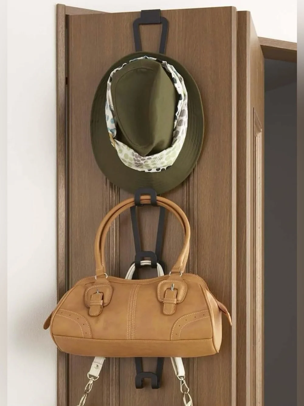 Metal Link Connecting Hooks On Wall/Door/Closet Purse/Hat Storage Organizer